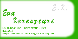 eva kereszturi business card